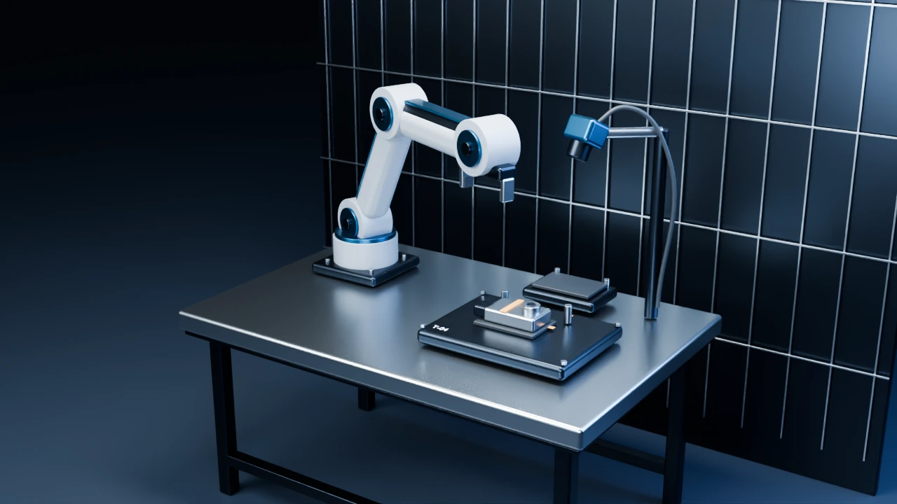 Original 3D application concept showing the inspection environment